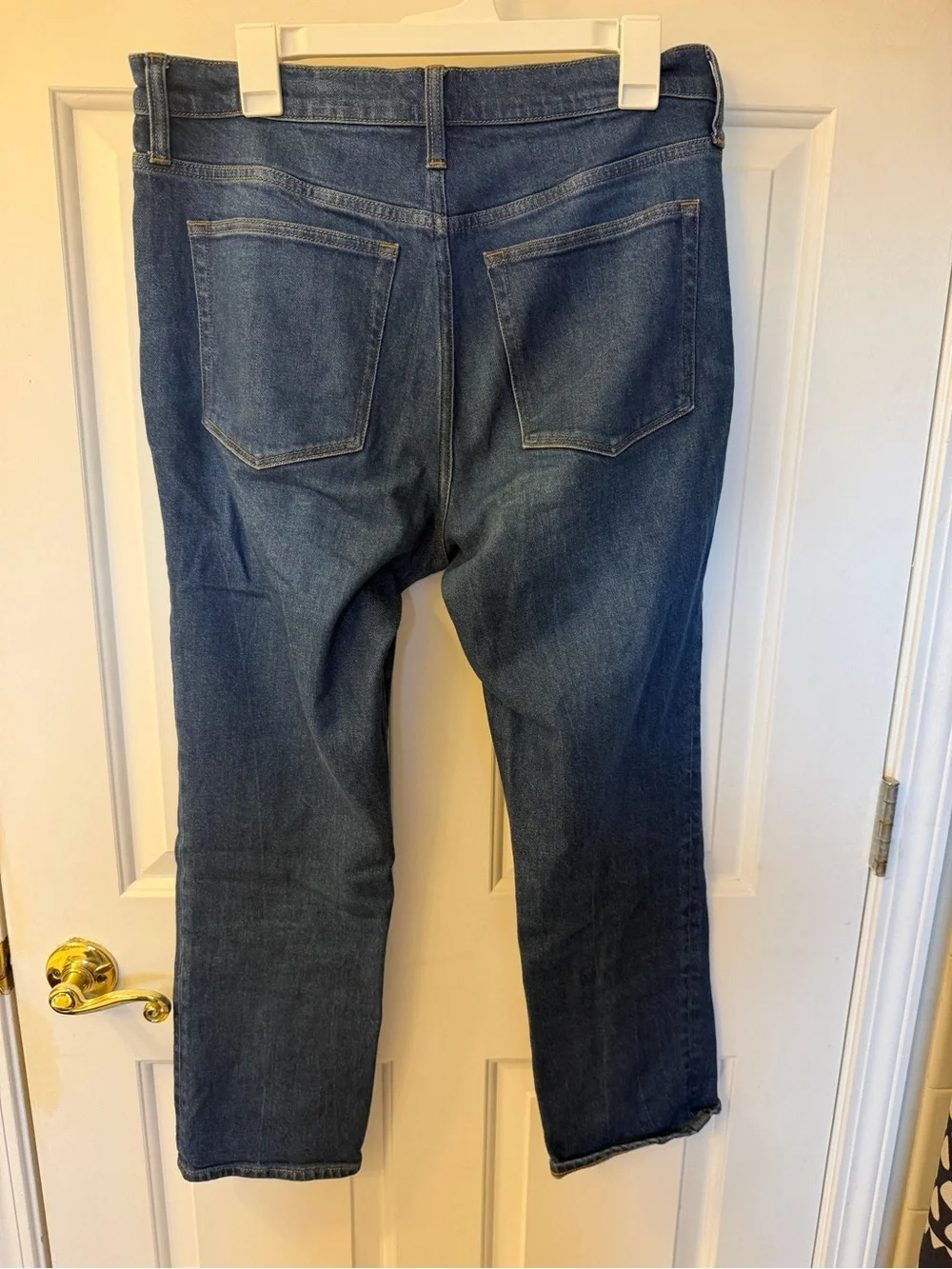 J. Crew Blue Denim Straight Jeans with Branded Button size 30